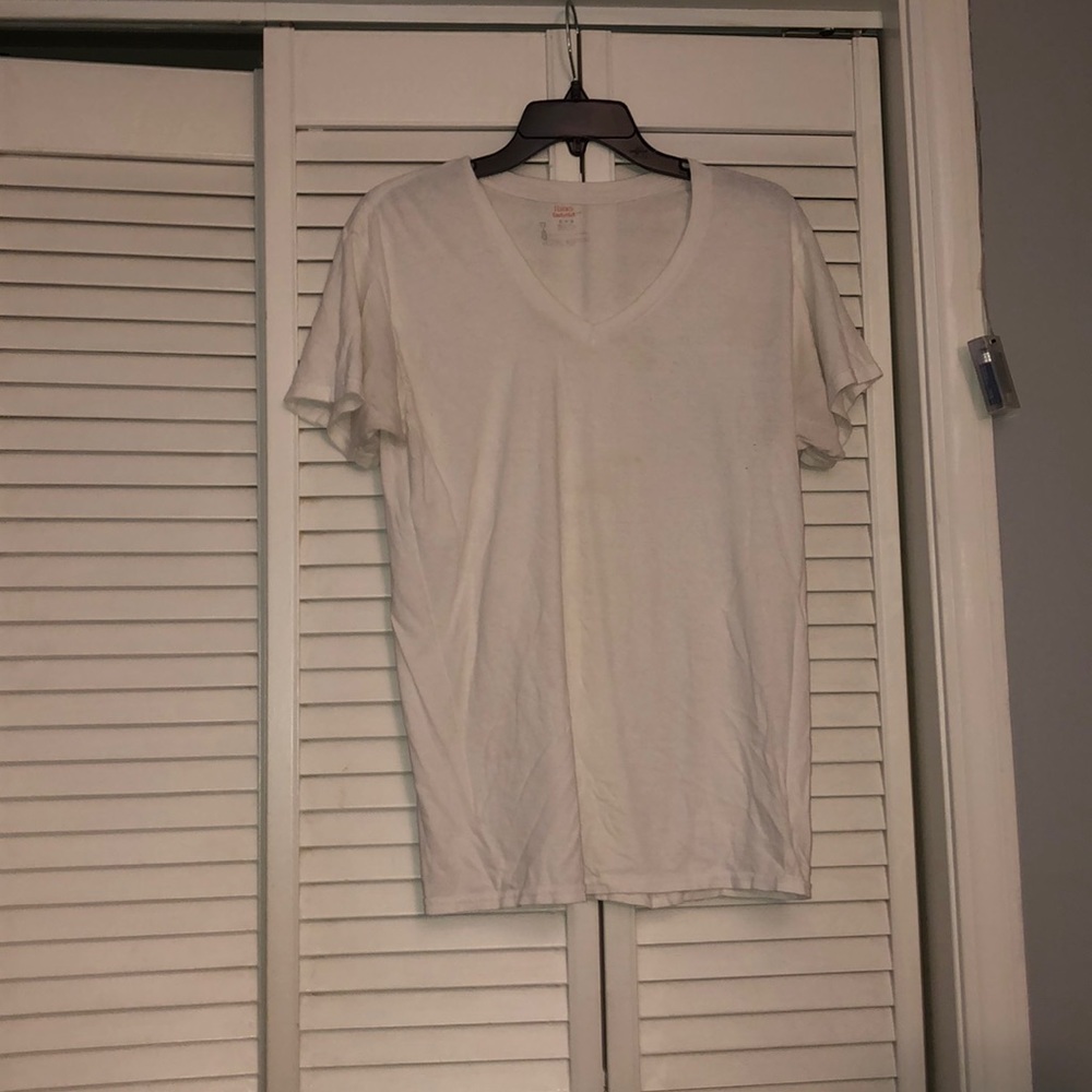 White v-neck